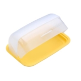SignoraWare BPA Free Plastic Big Bread Box with Moving Lid | Microwave & Dishwasher Safe | Lightweight | Best For serving Bread, Cake & Snacks | Great for Picnics & Hiking’s (Lemon Yellow)