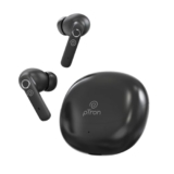 pTron Bassbuds Tunes V2 In-Ear TWS Earbuds with Stereo Sound, 40Hrs Playtime, Stereo Calls, Bluetooth V5.3 Headphones with Quick Pairing, Touch Control, Voice Assistant, Type C Charging & IPX5 (Black)