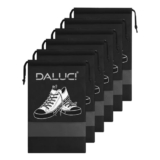 DALUCI Shoe Bag for Travel Pack of 6, Shoe Cover & Shoe Organizer, Reusable Travel Shoe Bags for Men & Women, Shoe Pouch Travel Essentials for Gym & Luggage