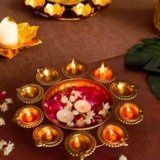 CRAZE CRAFTS Decorative Diya Urli | Wedding Night & Diwali Room Decoration | Festive Home Décor Bowl | Ideal Gift for Events & Celebrations