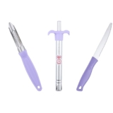 Anjali 3-Piece Kitchen Tool Set – 1 Knife, 1 Peeler, 1 Lighter – Ideal for Cooking, Food Prep, and Various Uses for Home and Kitchen- Purple