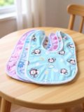 Ganpati Store Baby Fast Dry Bibs, Multicolor (Pack of 3)(Multicolor)