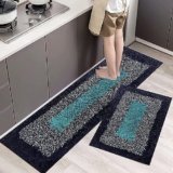 CHETAK HANDLOOM SK Home Kitchen Runner Mat Pack Of 2 Pcs Floor Mat Runner With Anti Skid Backing For Kitchen/Yoga/Living Room/Bed Room Rugs 16″X 24″ And 17″X 47″ Inch Cotton Thread, Multicolor