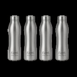 Solara Water Bottle 1 Liter for kids, Fridge, Office, 1000 ml Stainless Steel Bottle(Pack of 4, Silver)