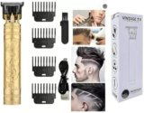 Bladeshine T9 Professional Hair Trimmer for Men | Cordless Rechargeable Beard Trimmer  Runtime: 35 min Trimmer for Men & Women(Gold)