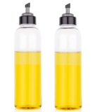 Clazkit Plastic Oil Dispenser Bottle 1 Litre with Easy Pour Spout | Leakproof Kitchen Oil Container | Multipurpose Cooking Oil Storage Bottle for Oil, Vinegar & Sauces | pack of 2