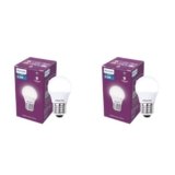PHILIPS 2.8W LED Frosted Candle Bulb | Cool White 6500K | E27 Base | Energy Efficient Decorative LED Light | Long Life & Instant Brightness | Pack of 2