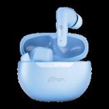 PTron Bassbuds Vibe w/ 34hrs Playtime, Mobile App, Clear Calls, 13mm Drivers,BT5.3 Bluetooth(Blue, True Wireless)