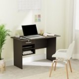Amazon Brand – Solimo Altamore Engineered Wood Study Table and Office Desk with Drawer and 2 Shelves (Wenge Finish)