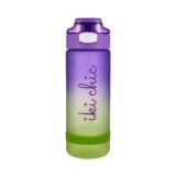 Ant Esports Hydra GB750 750ml Sports Water Bottle with Time Marker & Straw,Dishwasher Safe/Leak-proof Drink Bottle/BPA Free/Non-Toxic Tritan Material/1 Click Open for Running Gym (Blue Gradient)