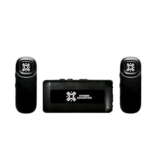 Xtreme Acoustics XAWL603 Wireless UHF Dual Channel Lavalier Microphone with 3.5mm Camera and Mobile Cable for Singing, Audio Video Recording, YouTube