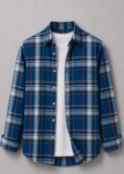 garry richard Men Checkered Casual Blue Shirt