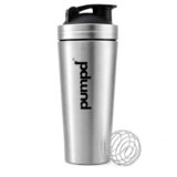 PUMPD Stainless Steel Gym Shaker 750 ml Silver Protein Shaker Leakproof With Blender Ball