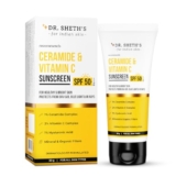 Dr. Sheth’s Ceramide & Vitamin C Sunscreen | In-Vivo Tested | Protects, Moisturizes & Brightens Skin | SPF 50+ PA++++ | Lightweight, Leaves No White Cast | 30 g