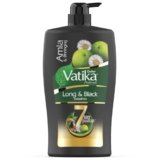 Dabur Vatika Long & Black Shampoo – 1 L | With Amla & Bhringraj | For Shiny, Long & Black Hair | No Added Parabens | Provides Gentle Cleansing, Conditioning & Nourishment to Hair