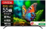ONIDA 139 cm (55 inchs) Nexg Series 4K Ultra HD Smart QLED Mini LED Google TV MZ55MIN