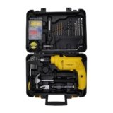 STANLEY SDH600KP-IN 600W 13mm CORDED HAMMER DRILL MACHINE & HAND TOOL KIT for Home, DIY & Professional Use (120-PIECES) – INCLUDES Hammer Drill,Plier,Hammer,Measuring Tape & Drill Bits,1Year Warranty