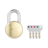 Godrej Locks I Navtal Ultra XL+I 4 Dimple Keys I Padlock for Main Door I Gate Lock I Tool Box,Shutters,Shops & Offices I Corrosion Resistant Shackle I Brass Material & Brass Finish | 1 Year Warranty