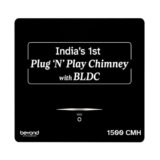 Beyond Appliances Cube BLDC Plug N Play Ductless Kitchen Chimney | 1500 CMH | AutoClean | 5-Stage Charcoal Activated Filter | Touch Control | 3-way Suction | 46dB Low Noise | Black | PAN INDIA SERVICE