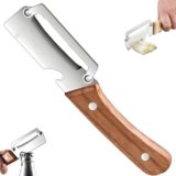 2026 New Multifunctional Vegetable Peeler for Kitchen, 3 in 1 Multi Functional Wooden Handle Peeler and Bottle Opener, Scallion Slicer, Kitchen Vegetable Peelers for Scallion,Fruit (A*1)