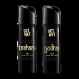 SET WET Yodha,Tashan Luxury & Long Lasting Body Spray I Manly & Luxury Fragrance for Men Deodorant Spray  –  For Men(300 ml, Pack of 2)