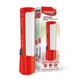 Eveready CITYLITE Multipurpose Emergency Rechargeable Lantern|HL50|2W Torch & 3W Lantern|Micro USB Fast Charging|Overcharge Protection|Powered by 3.7V Li-Ion Battery|Red, Blue & Green, LED, 220 Lumen