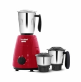Greenchef Ripple Mixer Grinder – 3 Stainless Steel Jars with Stainless Steel Blades, 750 Watts, 230-240v, 18000 RPM, Red Color, ABS Body, ISI Certified, Heavy Duty Motor, 5 Year Warranty on Motor