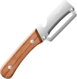Multi-Functional Stainless Steel Vegetable Peeler with Wooden Handle & Bottle Opener | Single Blade Peeler for Fruits & Vegetables | Sharp, Durable & Easy-Grip Kitchen Tool (1 Pc)