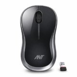 Ant GLOBE15 Wireless Mouse |2.4GHz High-Speed Connectivity |1200 DPI Optical Tracking |12M Battery Life |10m Range USB Plug & Play, Lightweight Ergonomic Design for Laptop,PC,Mac,Windows -Black/Silver