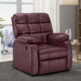 Flipkart Perfect Homes Comfy Leatherette Manual Recliner(Finish Color – Maroon, DIY(Do-It-Yourself))