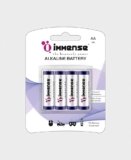 Immense AA Alkaline Battery | 1.5V Pencil Batteries for Wireless Mouse, Dorbells & Office Devices | Non Rechargeable Battery Cells (Pack of 4)
