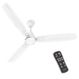 Polycab Wizzy Vibe 1200mm 5-Star BLDC Ceiling fan for Home with Remote| Energy Saving | High Air Delivery | 3+1 yr Warranty [Matt White]
