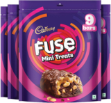 Cadbury Fuse Peanut & Caramel Filled Mini Treats Chocolate Bites(4 x 117 g)