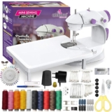 Akiara Mini Sewing Machine Electric for Home | Portable Sewing Machine with Table Set, Foot Pedal, LED Light & Sewing Kit – Tailor Machine for Home – 1 yr Warranty