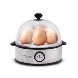 Wipro Vesta Electric 360 Watt Egg Boiler Boils up to 7 Eggs at a time|Steaming bowl for poaching|3 Boiling Modes|SS Body and Heating Plate| White, Standard | 1 Year Product Warranty