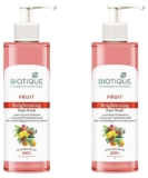 Biotique Fruit Brightening Face Wash, 200ml (Pack of 2)