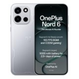 OnePlus Nord 6 | 12GB+256GB | Quick Silver | Snapdragon 8s Gen 4 | Segment’s First Stable 165FPS Gaming | Segment’s Largest 9000mAh Battery | Most Complete IP Rating | Personalized AI