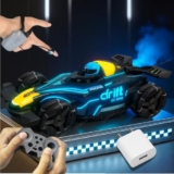 GRAPHENE RC 4×4 Formula F1 Drift Smoke Car Toy 1:14 Scale 2.4Ghz Hand Sensor Gesture Control Sports Racing Car 360° Rotation 3 Lights Music Spin Stunt Remote Control Cars for 4+ 5+ 6+ Boys Girl Adults