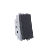 Wipro Northwest Nowa 6A One Way Switch, Matt Black (pack of 10)