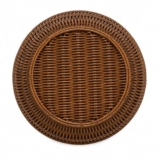 Decorative Handwoven Basket for Bread, Fruits & Vegetable Storage Durable Round Rattan Basket for Kitchen, Dining & Cafe Serving Purpose