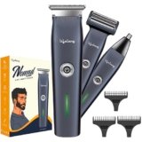 Lifelong Beard Trimmer for Man | Trimmer Men Beard |Cordless Rechargeable Waterproof Skin Friendly All in One Grooming Kit for Beard, Nose, Hair, Body |Shaving Machine with 3Combs, TypeC, 2Hr Runtime