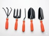 Ocean Mart Gardening Hand Tools Set – 5 Pieces (Cultivator, Big and Small Trowel, Weeder, Fork) | Tools for Home Garden | Durable Plant Tool Kit | Farming Tools