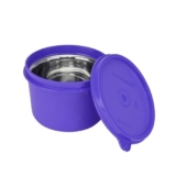 Signoraware Executive Microsafe Stainless Steel Container | Airtight & Leakproof | Microwave Safe | Odourless | Lightweight & Easy to Carry | Ideal for Office, Kitchen & Travel Use (500ml | Violet)