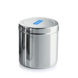 neelam Stainless Steel 17, 22 Gauge Deep Dabba, 6100 ml, Durable, Storage Box for Kitchen, Office, and Food Storage, Durable Quality Steel Jar, Easy to Clean, Silver.