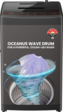 Haier 8 kg With Ultra Fresh Air Technology, Oceanus Wave Steel Drum, Balance Clean Pulsator, Custom Wash Cycles with 15 Mins Quick Wash, Magic Filter Fully Automatic Top Load Washing Machine Grey, Black(ETL80-FES5)