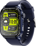 itel Alpha with 2″ HD Display, 500nits Always-On Display & 150+ Watch Faces Smartwatch(Midnight Blue Strap, Free Size)