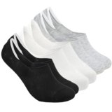 XJARVIS® 6 Pairs No Show Low Cut Loafer Unisex Socks for Men & Women with Combed Cotton for Sports, Running & Hiking Pack of 6 (Free Size) Black, dark Grey, Grey