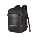 Gear Turbo 4 19″/40L Large Water Resistant Anti Theft Laptop Backpack with Raincover | Casual Backpack | Daypack | Travel Backpack | College Bag For Men/Women (Brown – Black)