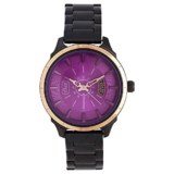 Fastrack All Nighters Quartz Analog Purple Dial Stainless Steel Strap Watch for Girls-6187KM03