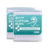 Assureit Pure Cotton Buds with Paper Sticks – 200 Counts | Soft, Gentle On Face, Ear Cleaning, Makeup (Pack of 2)